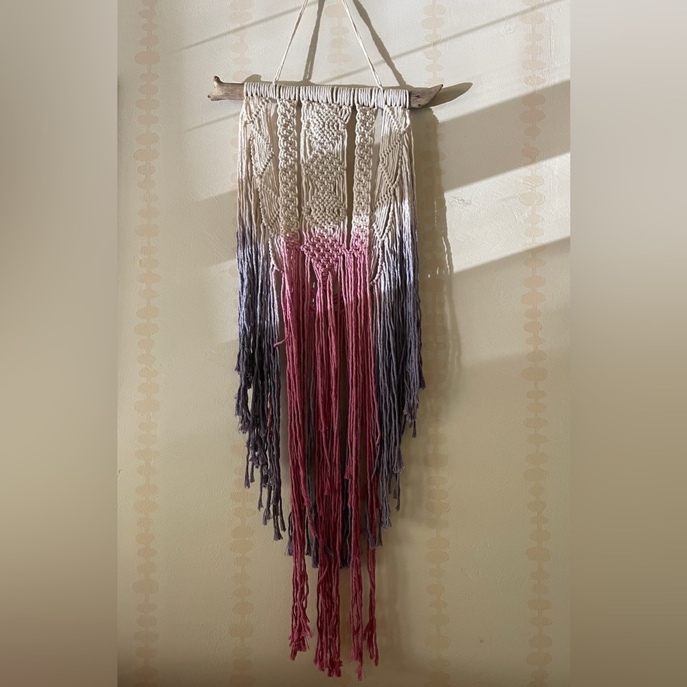 Anthropology handmade macrame. Dipped-dyed. Boho.